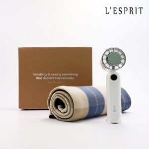 레스쁘리 스페셜 선풍기세트 E (지니큐 미니 선풍기+담요) 판촉물 제작 전문~컴퓨터/전자~미니선풍기/손풍기