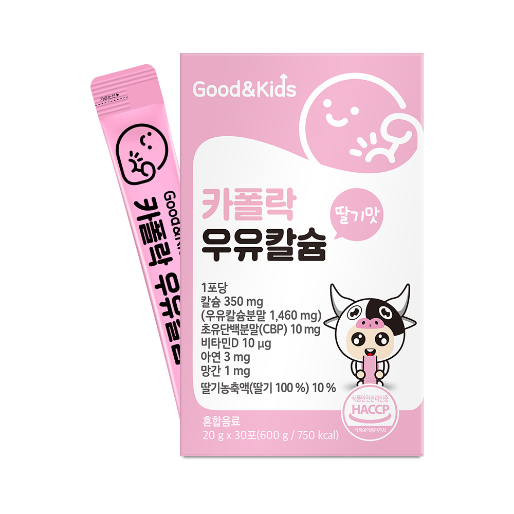 굿앤키즈 카폴락 우유칼슘 20g x 30포, 1개