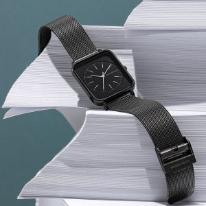 [로만손] R 라운드페이스 메쉬시계 RWRMUU3BF017BKBK0_(Large Size)