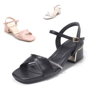 [AK수원점] [세라] 여성 데일리 샌들 C23S401 블랙 스킨 화이트 4CM