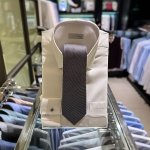 [AK분당점] [듀퐁셔츠] 남성 기하학 패턴 실크 넥타이 (TE5SM61KA063TMI)