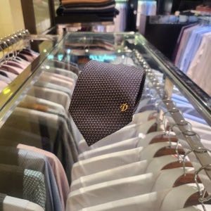 [AK분당점] [듀퐁셔츠] 남성 순금사 실크 올오버 넥타이 (TE4FM61KA012TNY)