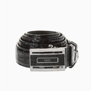 [AK분당점] [닥스] 블랙 프리미엄 악어가죽 DAKS 로고 자동벨트 DBBE5F703BK