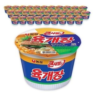농심 육개장 큰사발 컵라면 사발면 110g 32개입
