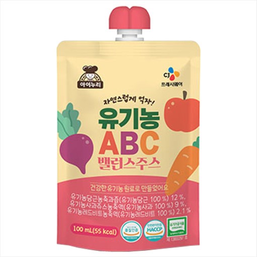 Geongangmaeul Ainuri Organic ABC Balance Juice, 100ml, 10 Packs