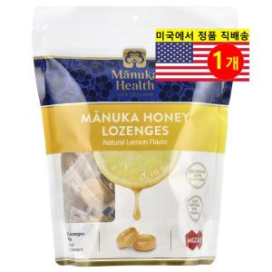 Manuka Health 인후염 기침 <b>목 관리</b> MGO 400+ 마누카 허니 레몬 사탕 정제 로젠 270g