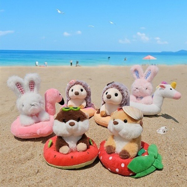 썸머튜브 3종키링세트 랏코상 레보니 호시 MZ트렌드 도파밍템 가와이 애착 봉제인형 가방참장식 선택형