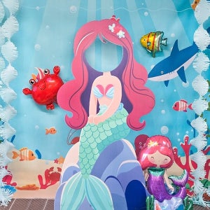 시원한 여름 파티세트 09 / 인어공주 컨셉 대형 판넬 여름 바닷속 물고기 배경 포토존 장식