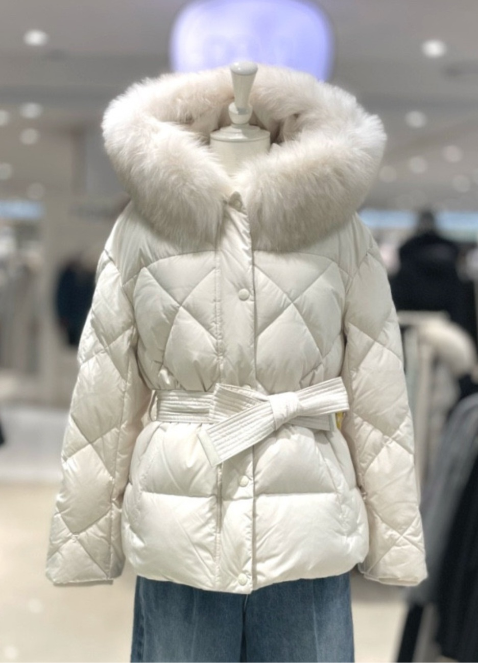 듀엘 폭스퍼 트리밍 구스 다운 점퍼 BK D244PSG273