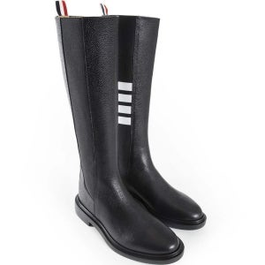 톰브라운 사선 스트라이프 롱부츠 블랙 FFB138A 06257 001 25FW 페블 그레인 니하이 첼시 부츠 140613725