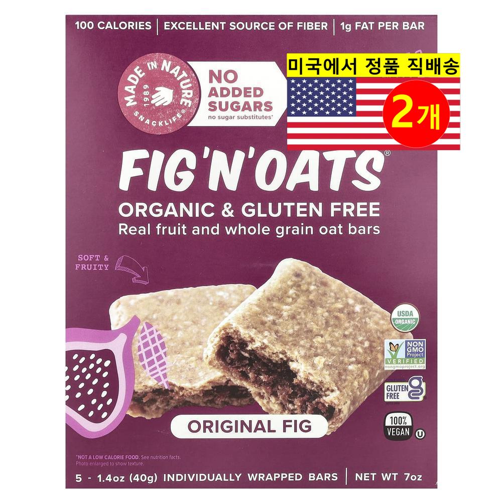 Made in Nature 식사 대용 <b>운동 전</b> 후 에너지 건강 스낵 무화과 바 5개입 2000g 2개