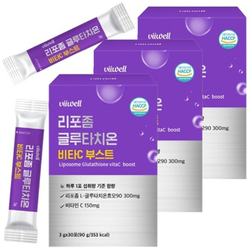 비웰 리포좀글루타치온 <b>비타</b>C 부스트 저분자<b>피쉬콜라겐</b> <b>이지</b>컷스틱 30포  3박스