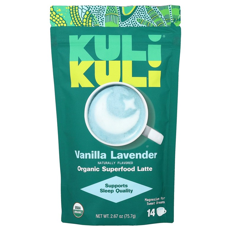 <b>Kuli Kuli</b> 유기농 슈퍼 푸드 라떼 바닐라 라벤더 75.7g  75 g