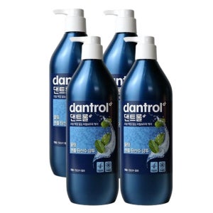 댄트롤 쿨링 멘톨 탄산수 샴푸 820ml 4개