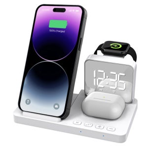 [온누리상품] 워치 고속 삼성 무선충전기 거치대 갤럭시 애플워치 충전기 아이폰 핸드폰 4in1 호환