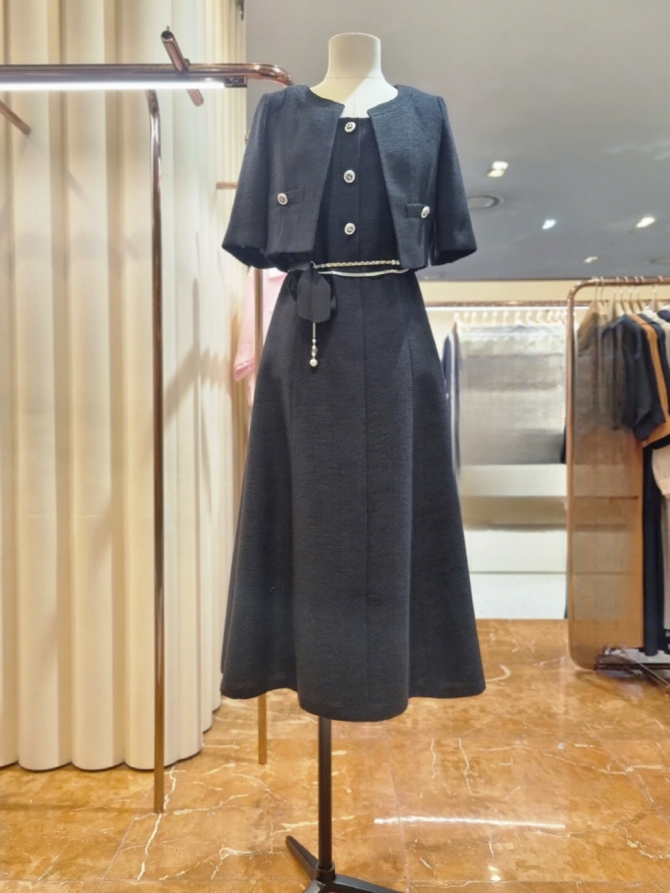 케네스레이디 E363 리본 벨티드 레이어드 원피스 EWOPOF0200