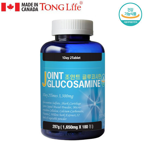 통라이프 조인트 글루코사민 관절 연골건강 상어연골추출분말 (1 650mg x 180정)  180정  1개