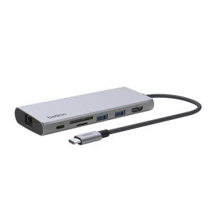 벨킨 7in1 USB C타입 멀티 허브 100W 기가비트 이더넷 4K 모니터 맥북 아이패드 프로 M2 INC009bt