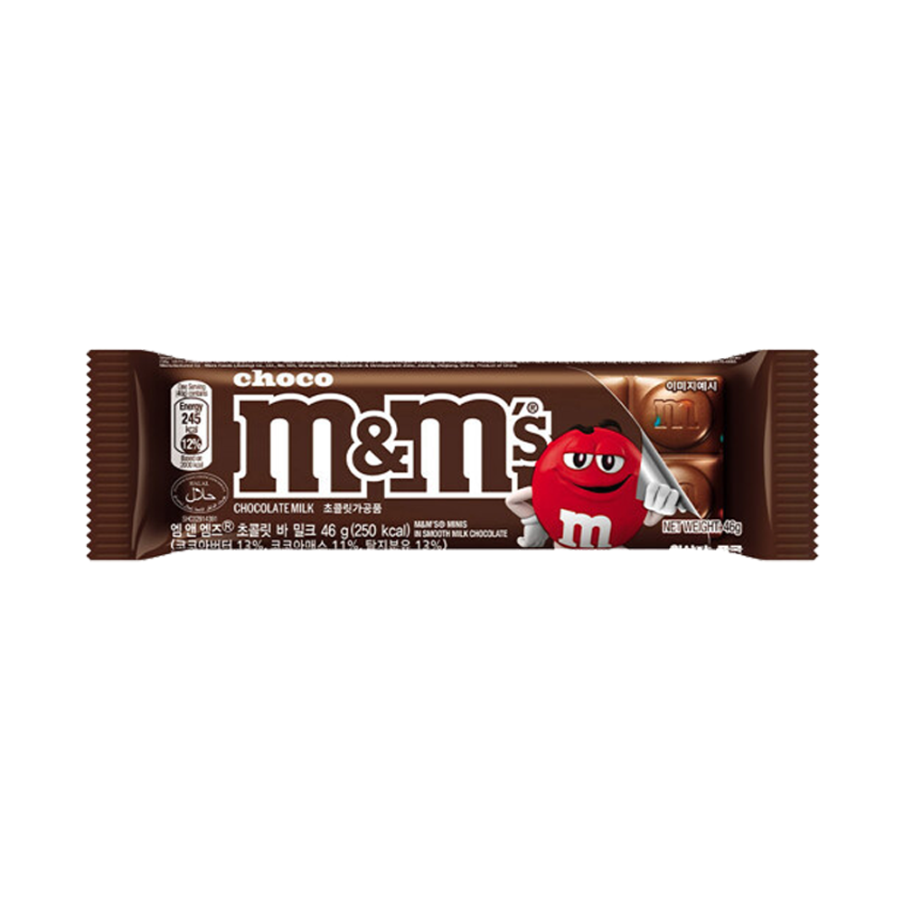 m&m 엠앤엠즈 블록 초콜릿바 밀크 초콜릿
