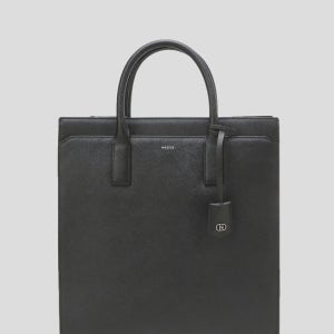 [헤지스 액세서리] [15인치 노트북 수납가능][선물추천]블랙 단색 소가죽 토트백 HJBA5F626BK