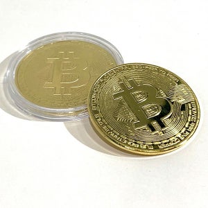 [브리스크스타일] 비트코인 기념주화 모형 장식 3종 1+1