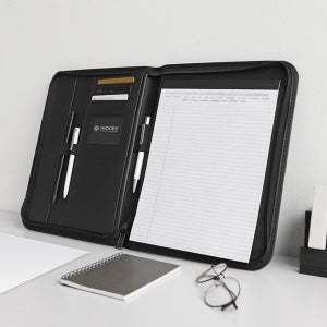 히키스 비즈니스미팅 회의 계약 가죽 지퍼 서류파우치 INSIDE