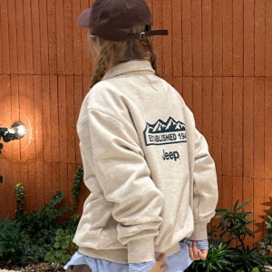 [지프] [360g] M-Logo 반집업 맨투맨 (JR5TSU838MB) JR5TSU838MB