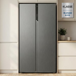 클라쎄 521L 양문형 2도어 냉장고 위니아 클라쎄 실버 설치포함 RKE952SIS5MEV(AK)
