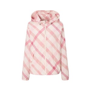 [닥스 골프 여성] 닥스골프 핑크 후드 체크 패턴 홑겹 점퍼 DNJU5B902P3