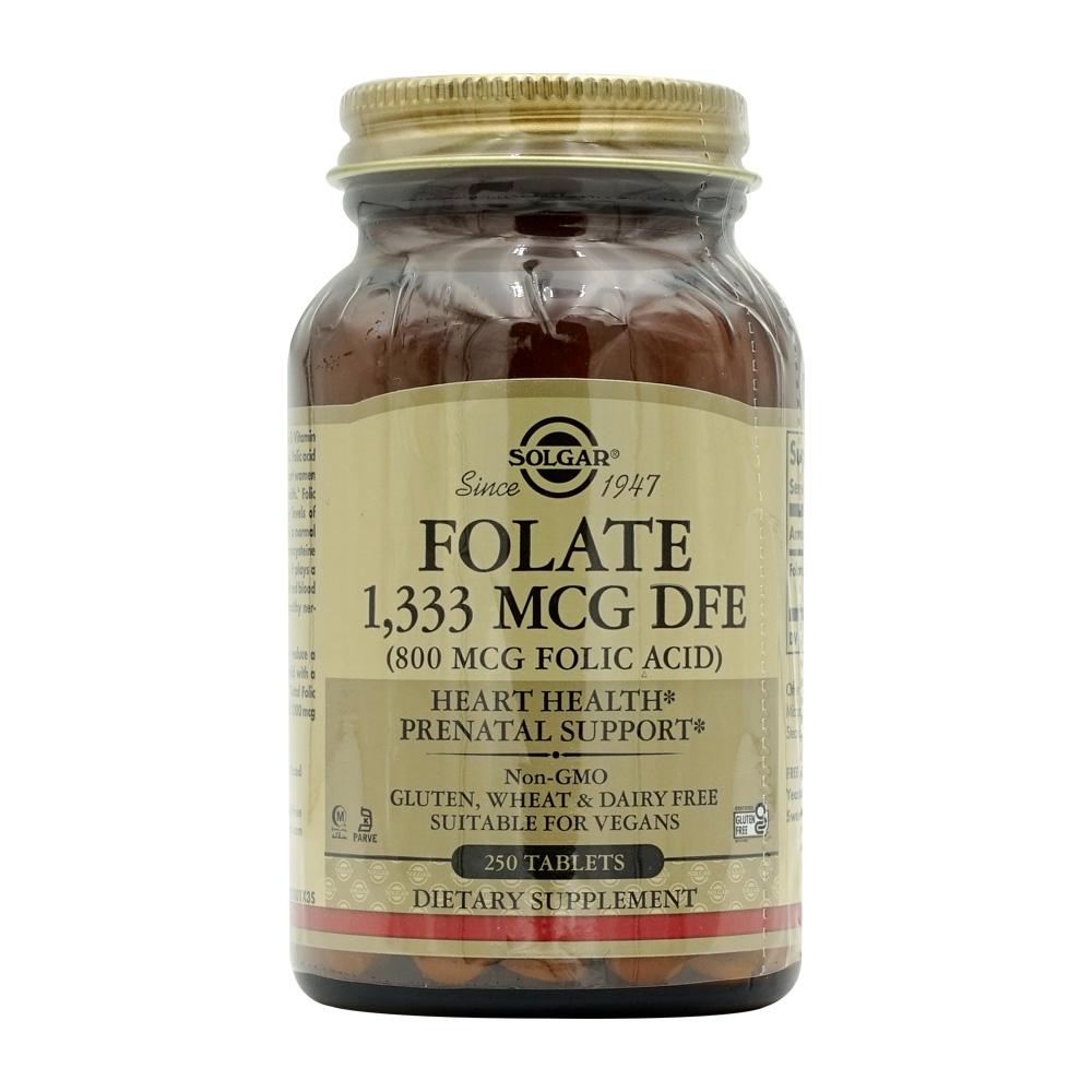 솔가 <b>폴레이트</b> 1333 <b>mcg</b> DFE (<b>800 mcg</b> 엽산), 250 타블렛