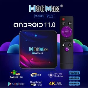 글로벌 H96 MAX 스마트 TV 박스, 안드로이드 11, 2.4G 및