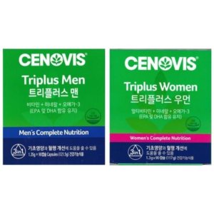 세노비스 남녀 트리플러스 맨우먼 멀티비타민 커플 세트 각 90캡슐