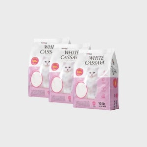 사조 러브잇 카사바 고양이모래 화이트 4.55kg, 3개