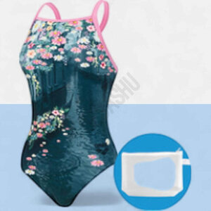 휴가철수영복 여성 원피스 수영복 일반 싱글 크로스 스트랩백 PNK 수영손가방 증정