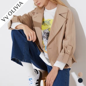 인디안 [올리비아로렌] 자켓형 숏기장바바리 VVCEB3S2171
