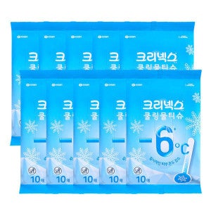크리넥스 크리넥스 쿨링 물티슈 휴대용 10매 10팩