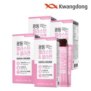 <b>광동생활건강</b> 먹는 엘라스틴 저분자 <b>피쉬콜라겐</b> 젤리 4박스 / 히알루론산 밀크세라마이드