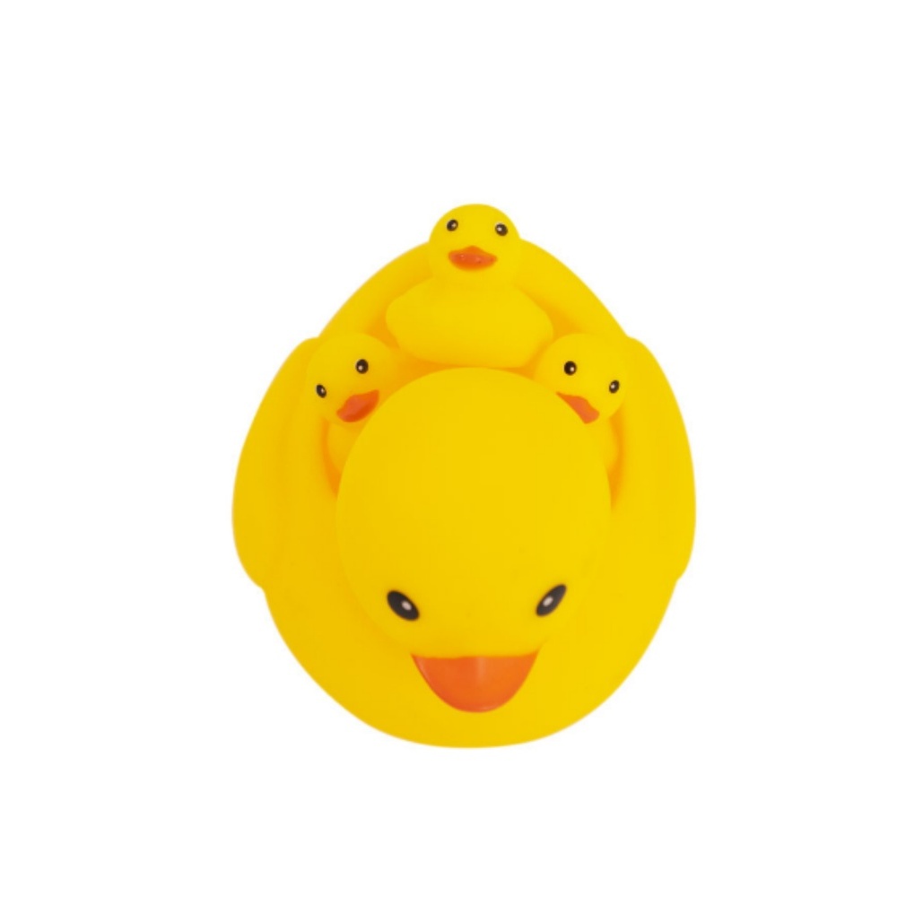 아기 목욕놀이 오리 장난감 유아 물놀이 욕실 안전 부드러운 고무 교육완구  1개