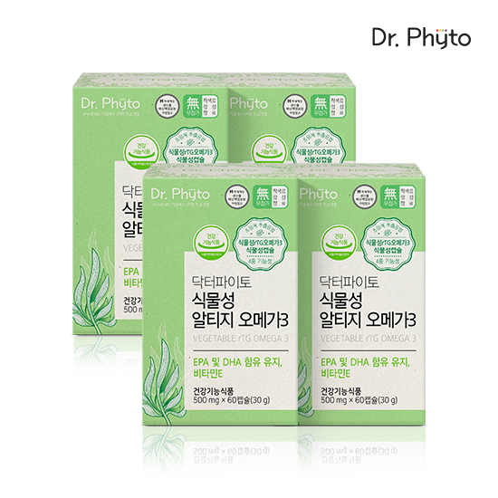 닥터<b>파이토</b> 초임계 식물성알티지<b>오메가</b>3 4박스