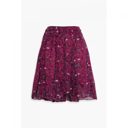 이자벨마랑 Oda floral-print silk-crepon mini skirt