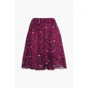 이자벨마랑 Oda floral-print silk-crepon mini skirt