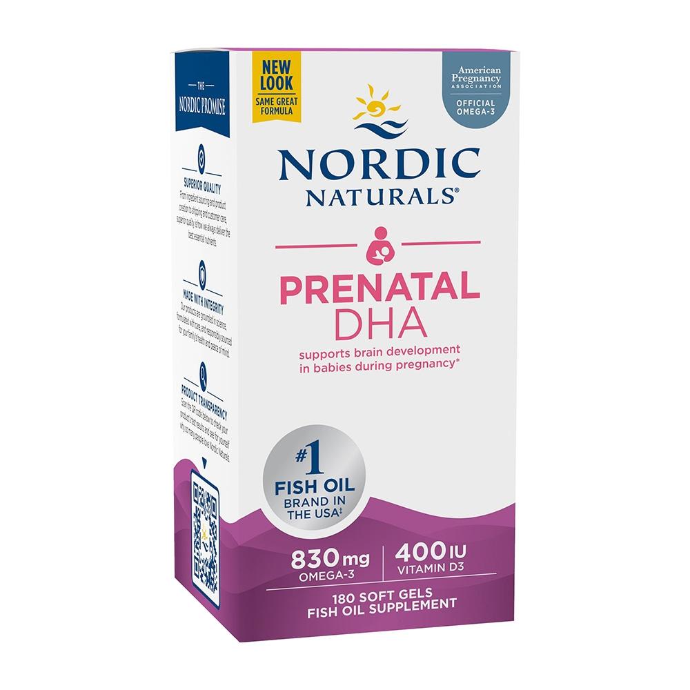 노르딕 내추럴스 <b>프리네이탈 DHA</b> 830 mg DHA 480/EPA 205 +400 IU 비타민 D3, 180 소프트젤