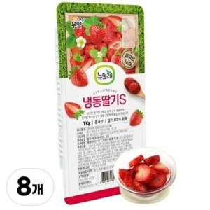 뉴뜨레 가당 딸기 슬라이스 중국산 8kg (1kgX8개)