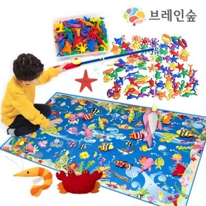 유치원 해양동물 낚시놀이 매트 수세기 세트 낚시놀이장난감