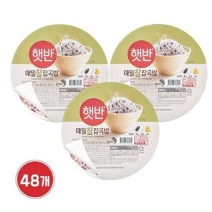 CJ제일제당 햇반 매일 찰잡곡밥 210g 48개 집밥 간편식 즉석밥 ...