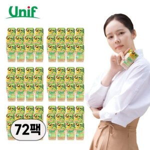 유니프 한가인 믹스 그린 베지터블 과채 주스 200ml 72팩 TV상품