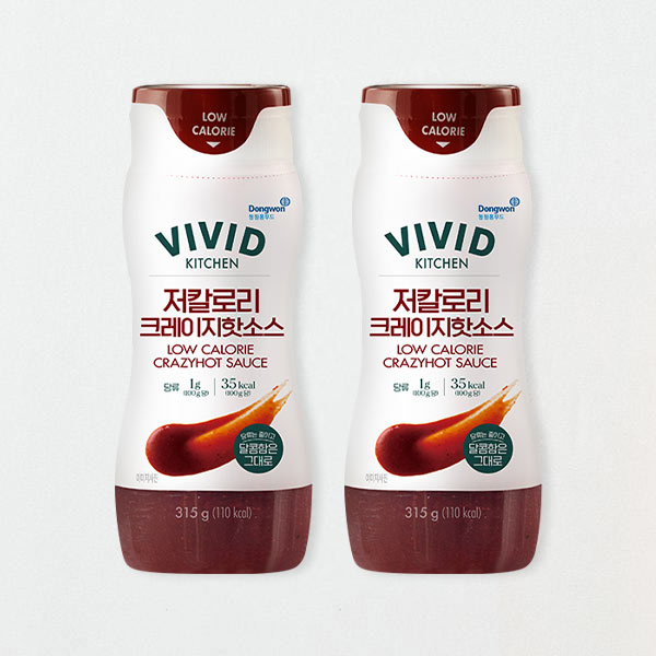 비비드키친 저칼로리 크레이지핫소스, 315g, 2개 (5,130원) (무료)