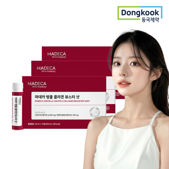 동국제약 마데카 병풀 <b>콜라겐</b> 뷰스터 <b>샷</b> 14병 3박스