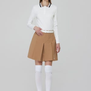 보스골프 와이드 플리츠 스커트 WOMAN CAMEL