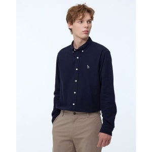 [헤지스 남성] 헤지스 24FW 스테디셀러 버튼다운 면 긴팔캐주얼셔츠 WHSH4D502N2